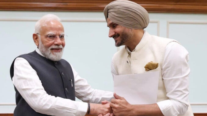 हरभजन सिंह ने पीएम मोदी से की मुलाकात (pic credit: Harbhajan Singh social media)